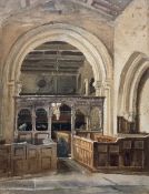 Henry Barlow Carter (British 1804-1868): 'Seamer Church Before Restoration'