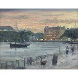 Robert Sheader (British 20th century): Grand Hotel Scarborough at Dusk