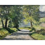 Ken Johnson (British 20th century): Tree Lined Road