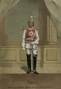 P W Reynolds (British 19th century): 'Prussia - Garde Du Corps Officer in Court Parade Uniform'