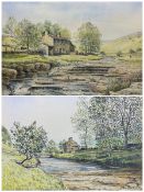 Alan Stuttle (British 1939-): Rural River Landscape