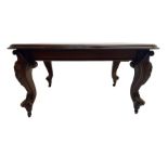 Victorian mahogany extending dining table