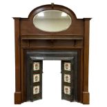 Early to mid-20th century mahogany fire surround