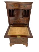 Shaw of London - mahogany secretaire chest