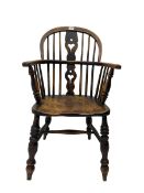 19th century elm Windsor armchair