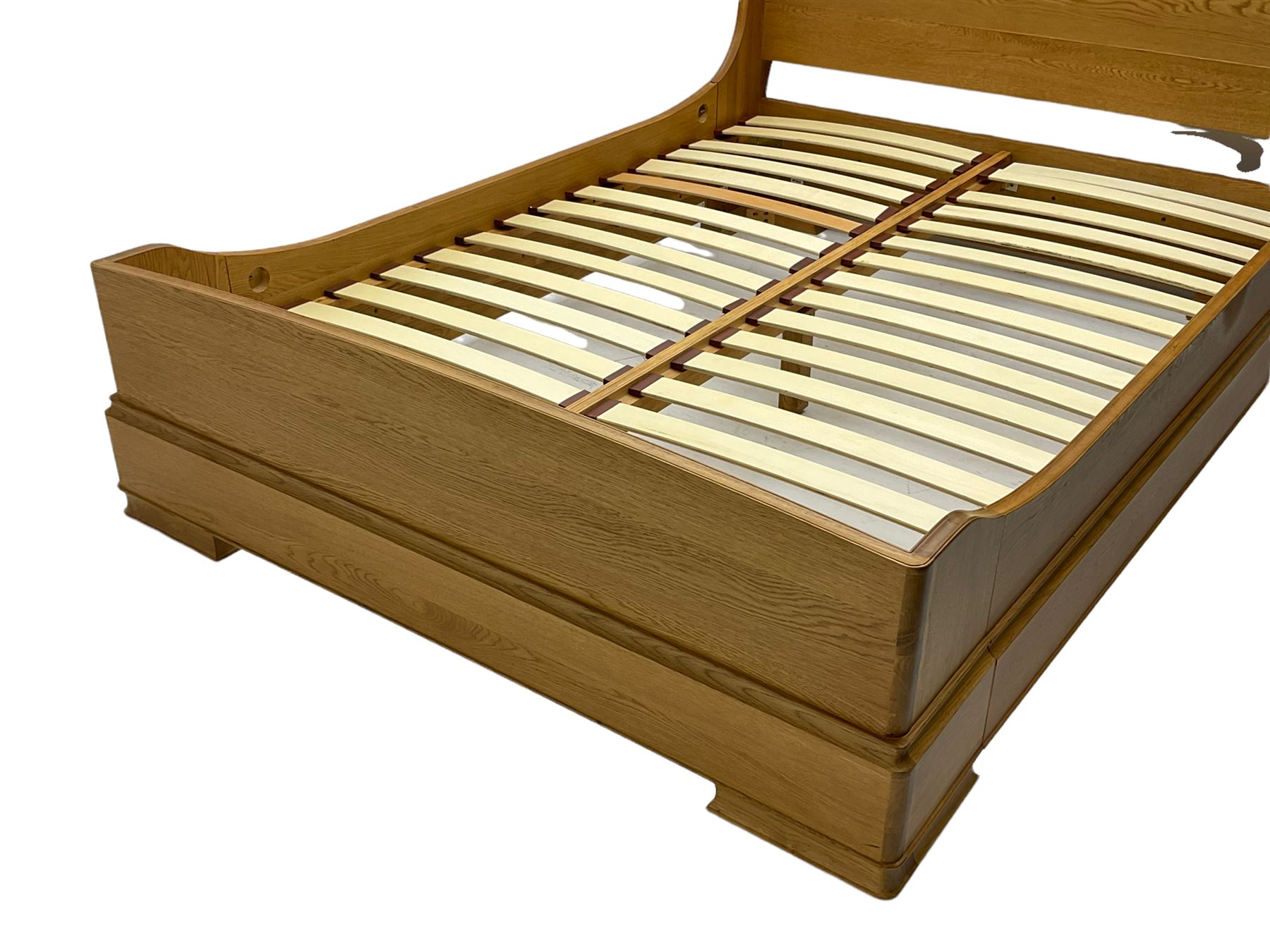 Willis & Gambier - oak 4' 6'' double sleigh bed - Bild 2 aus 4