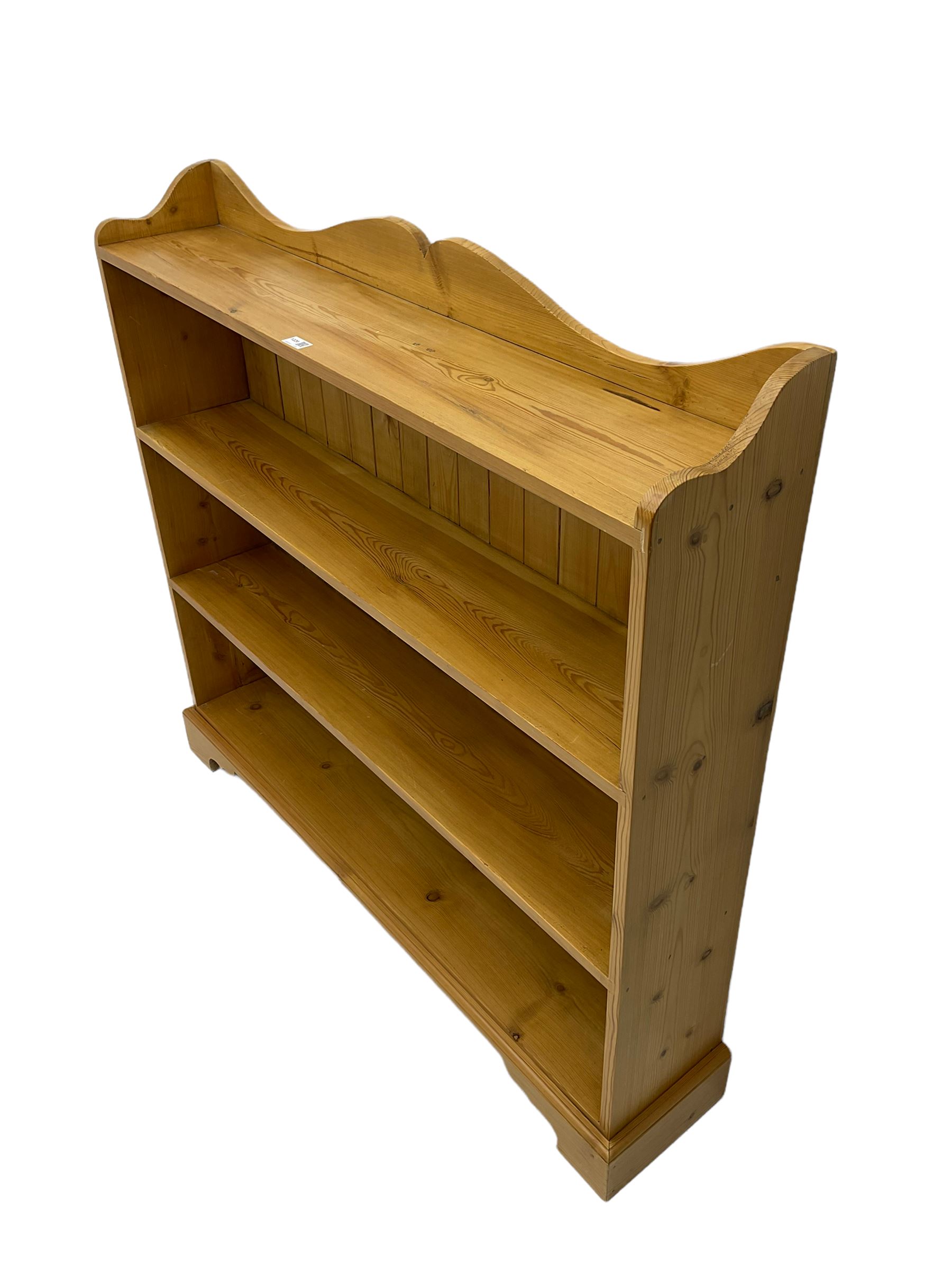 Waxed pine bookcase - Image 4 of 6