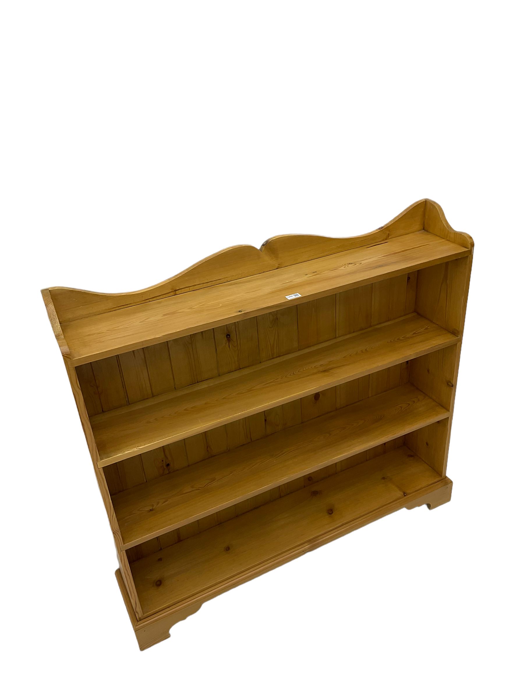 Waxed pine bookcase - Image 6 of 6
