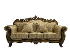 Italian Baroque design three seat sofa