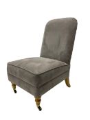 Laura Ashley - low bedroom chair upholstered in grey fabric
