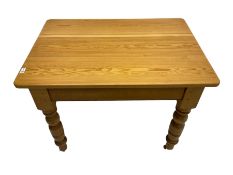 Traditional pine farmhouse style kitchen table