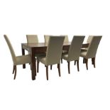 Cherrywood rectangular extending dining table