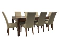 Cherrywood rectangular extending dining table