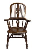 Traditional elm Yorkshire style Windsor armchair