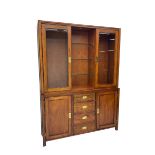 Cherrywood military style display cabinet