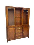 Cherrywood military style display cabinet