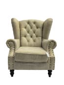 Georgian style wingback armchair