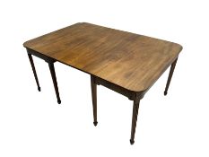 George III mahogany extending dining table