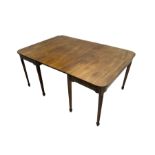 George III mahogany extending dining table