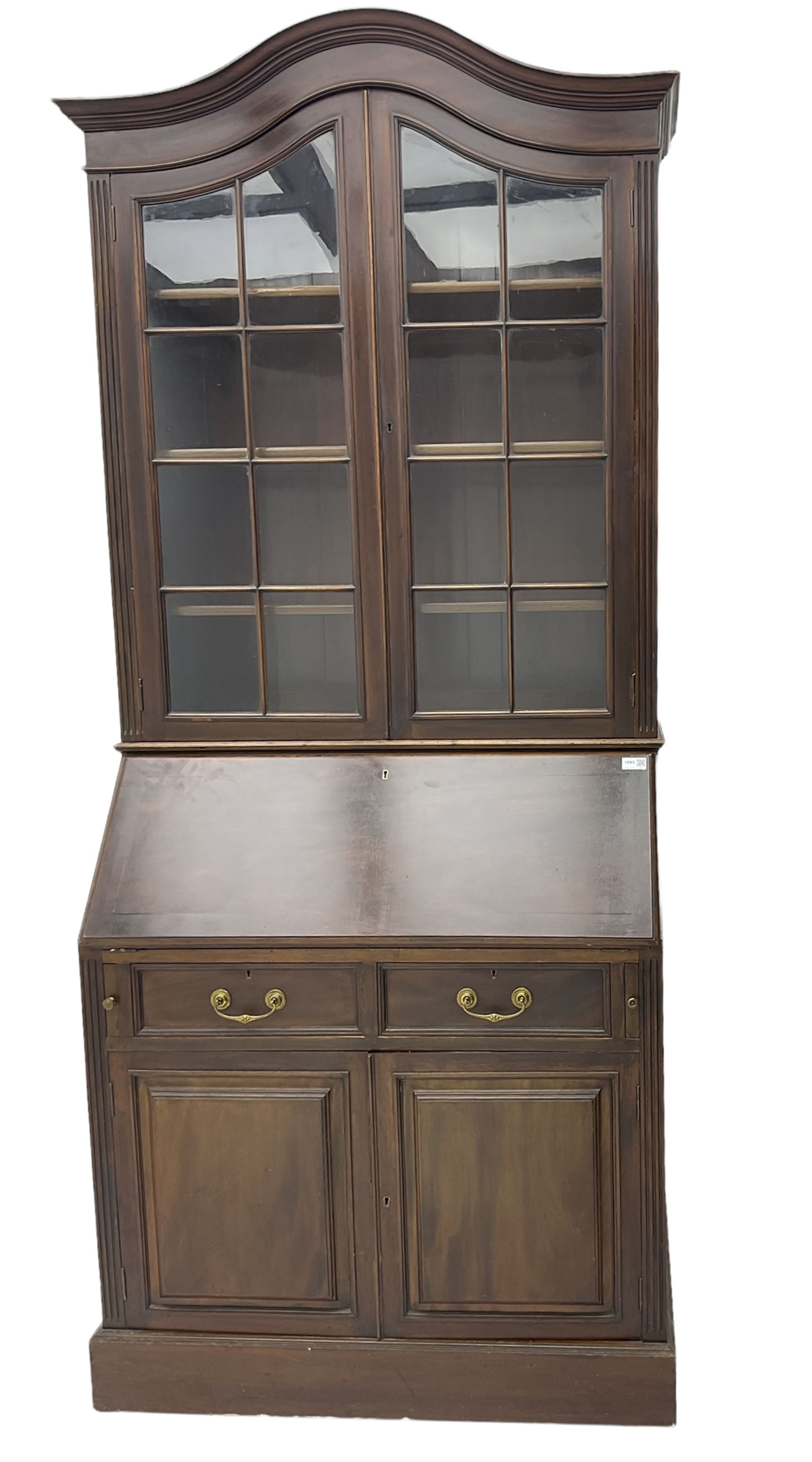 Late 19th century mahogany bureau bookcase - Image 3 of 5