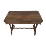 Victorian rosewood stretcher table