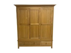 Light ash triple wardrobe