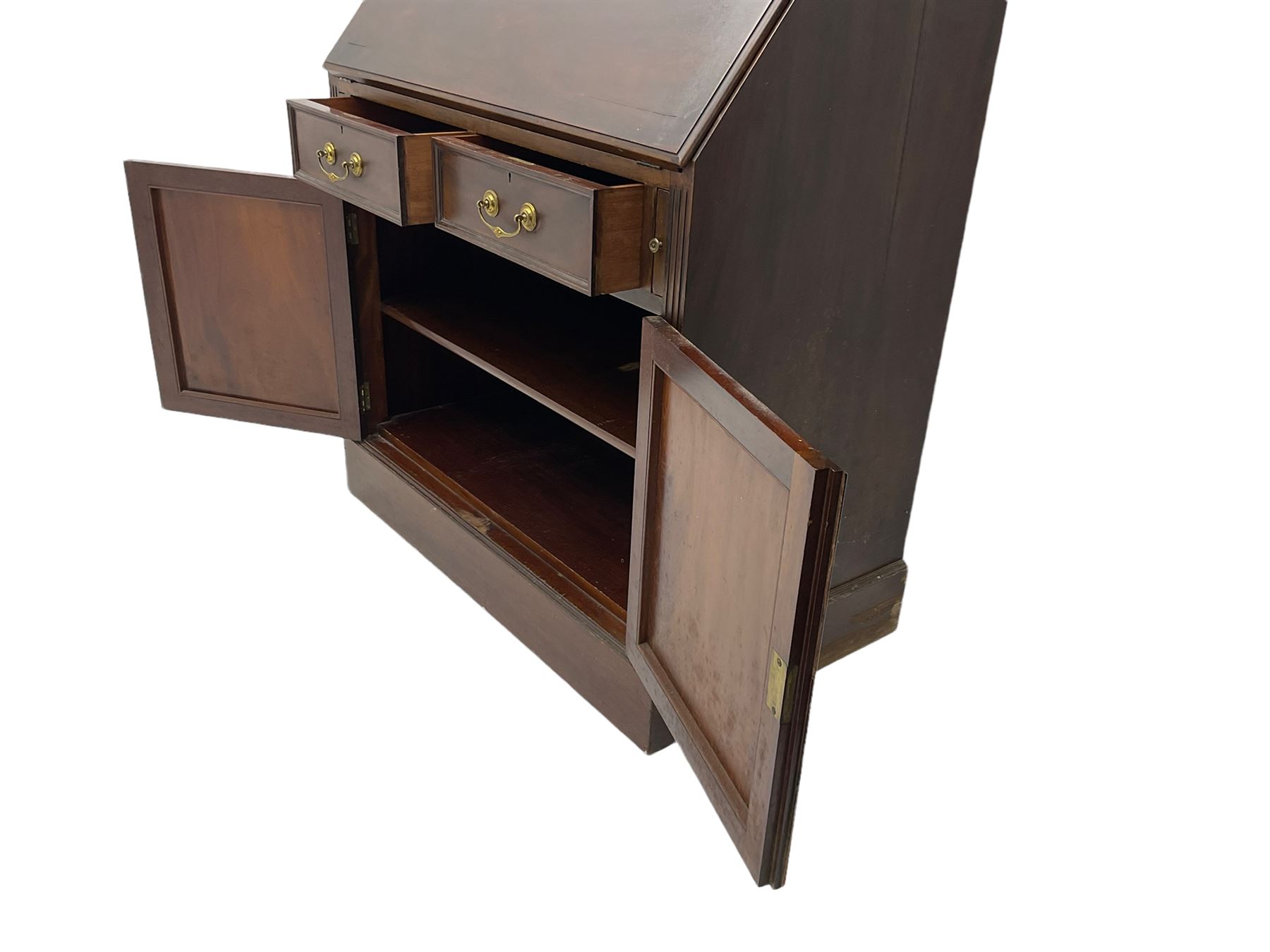 Late 19th century mahogany bureau bookcase - Image 5 of 5