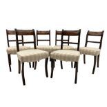 Regency period set six mahogany dining chairs