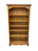 Solid pine open bookcase