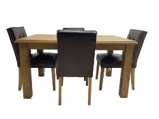 Light oak rectangular dining table