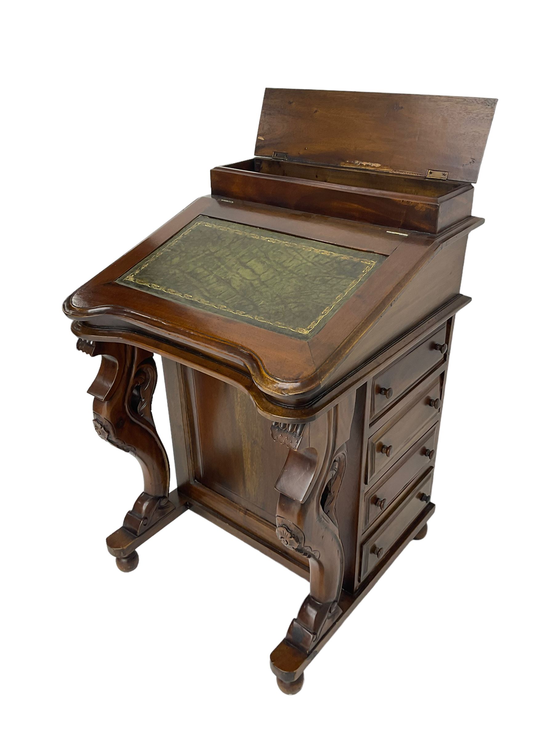 Victorian design mahogany Davenport desk - Image 4 of 6