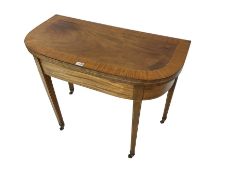 Early 19th century mahogany demi-lune card table