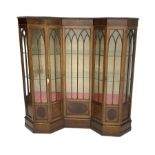 Early 20th century mahogany Gothic style display cabinet