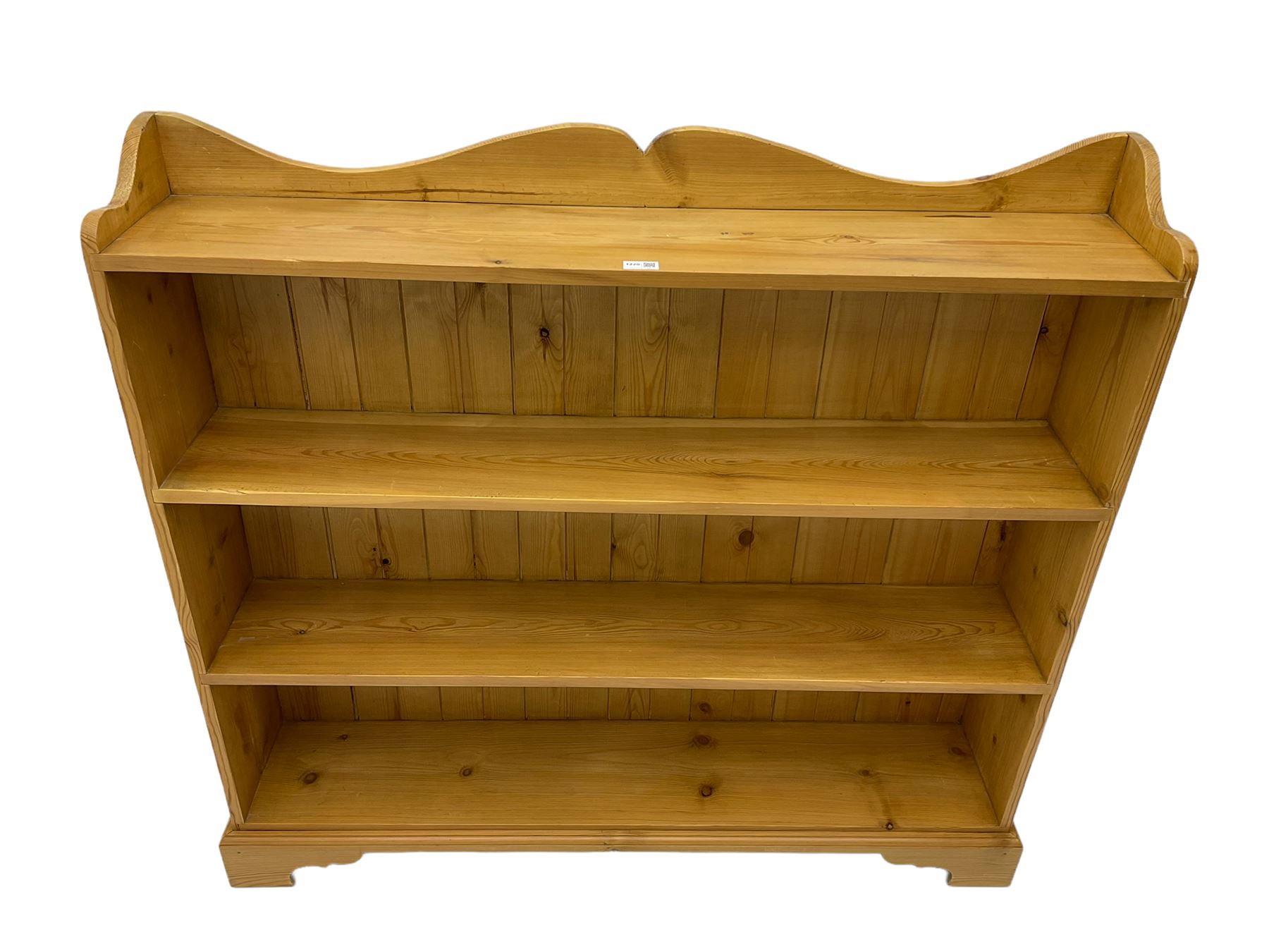 Waxed pine bookcase - Image 2 of 6