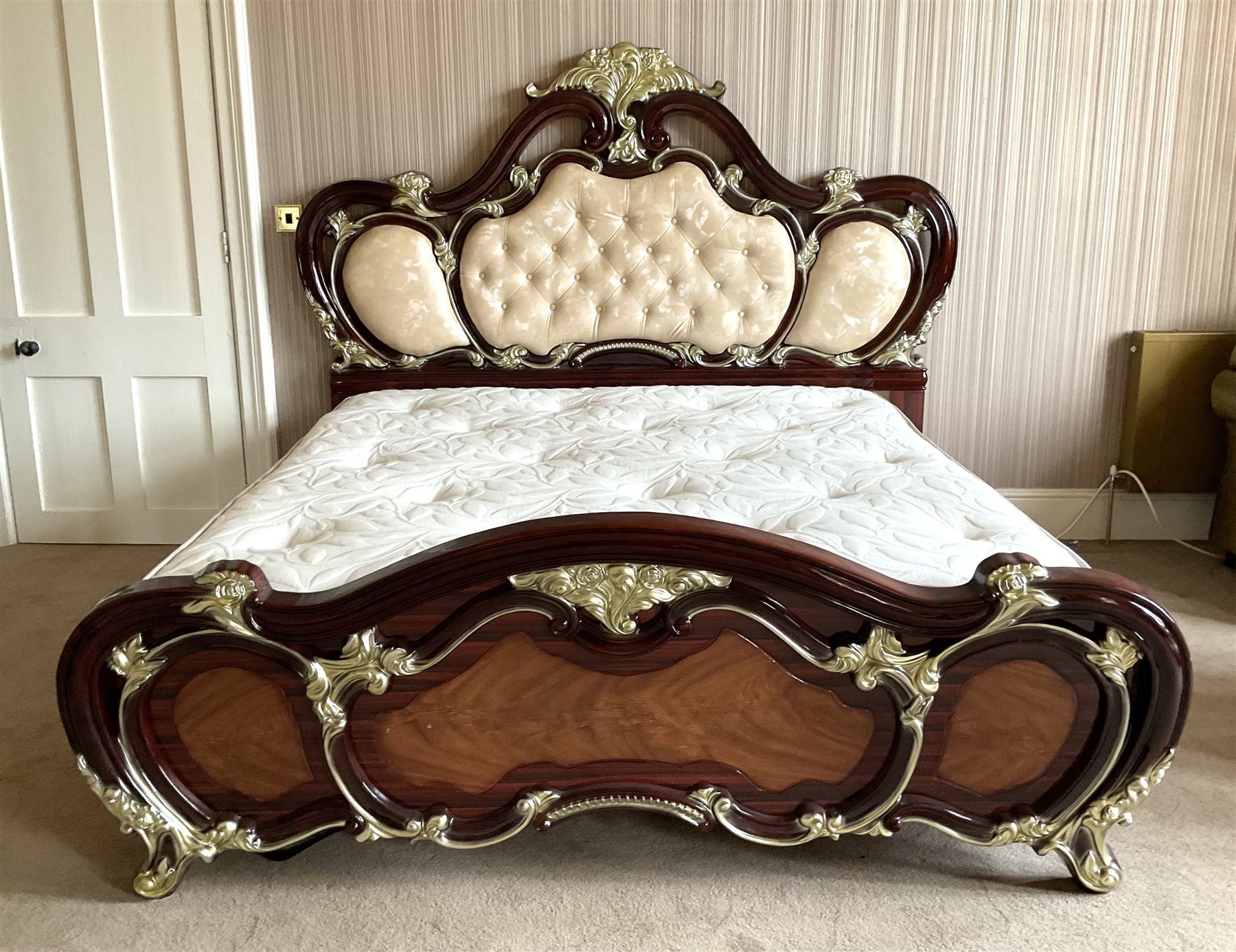 Rococo style 6' Super Kingsize bed