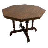 Edwardian oak centre table