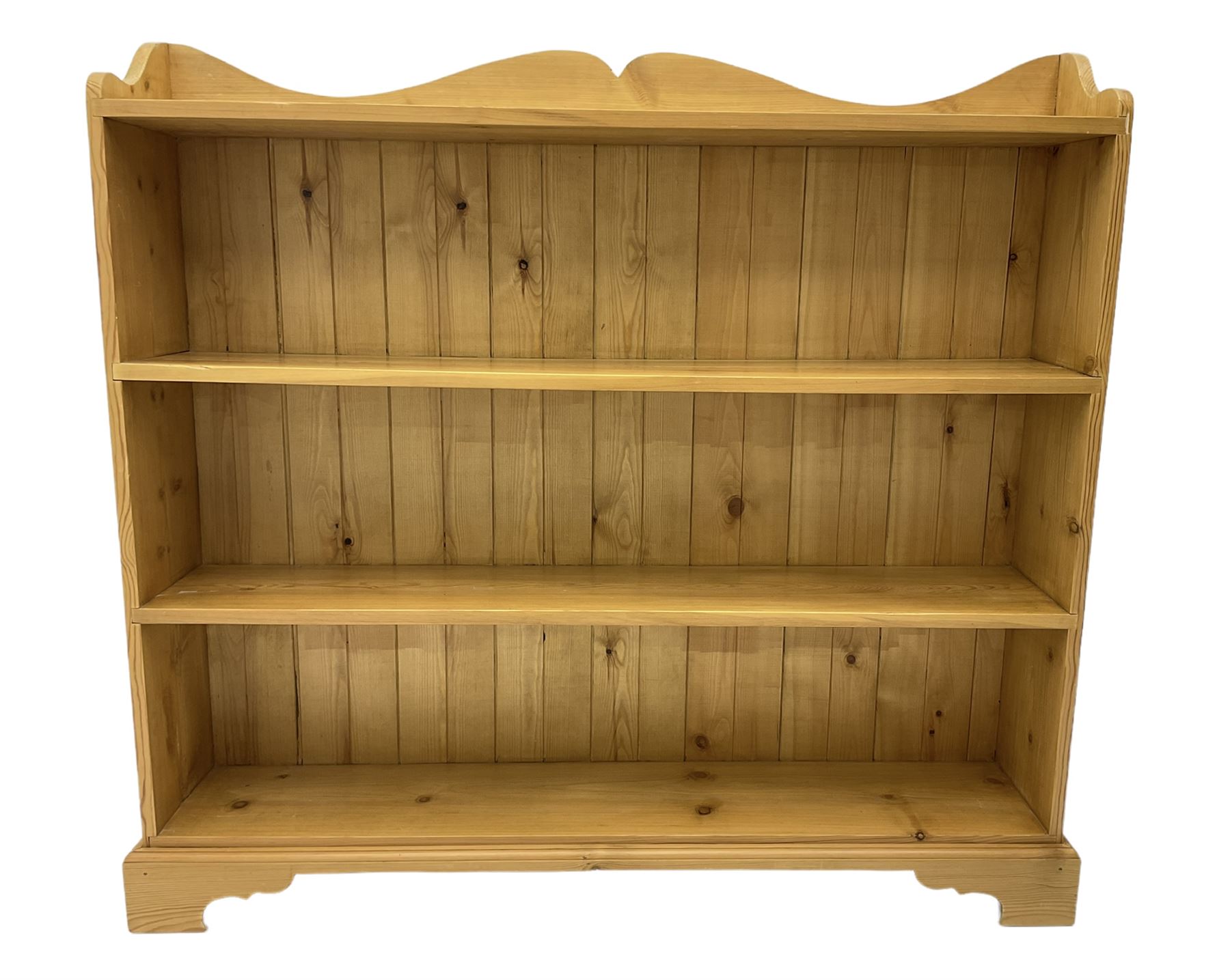 Waxed pine bookcase