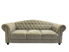 Chesterfield style three seat club sofa