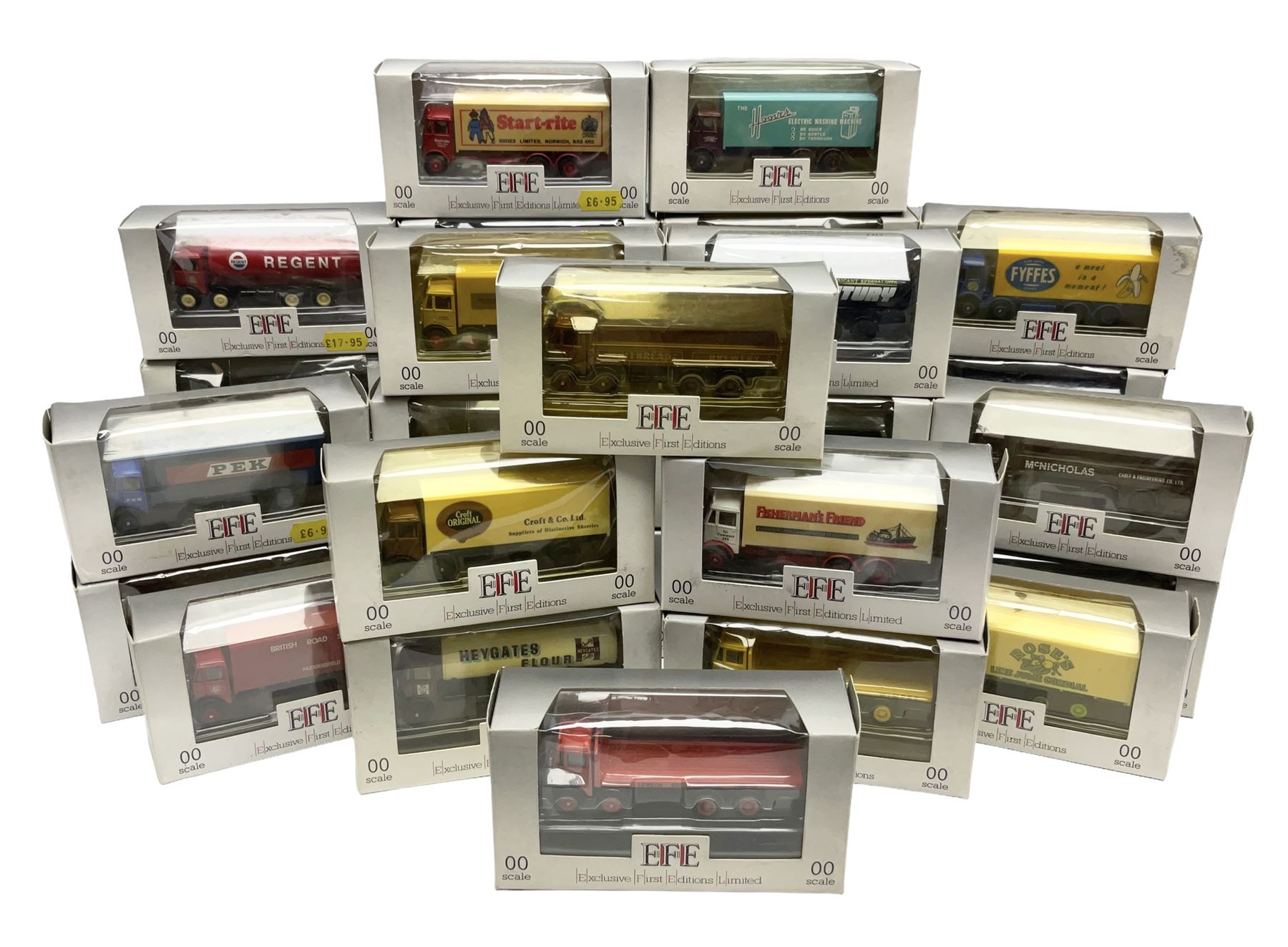 Thirty-two Exclusive First Editions Commercials '00' scale die-cast models