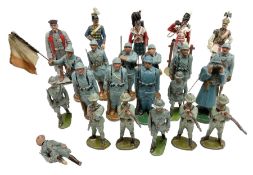 Ten various composition figures of French soldiers