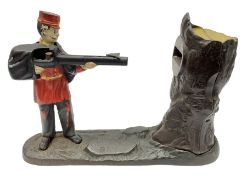 Late 19th century cast-iron mechanical money bank 'Grenadier Bank' by John Harper & Co; patented 189