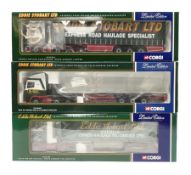 Corgi Eddie Stobart - three limited edition lorries; CC12901 Scania Topline Curtainside; CC13101 Vol