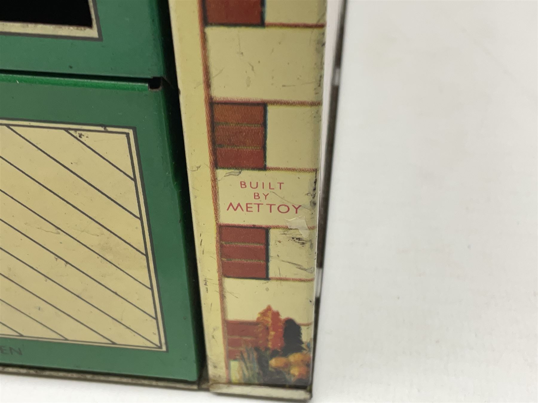 Mid-20th century Mettoy tin-plate double-fronted two-storey doll's house - Image 3 of 11