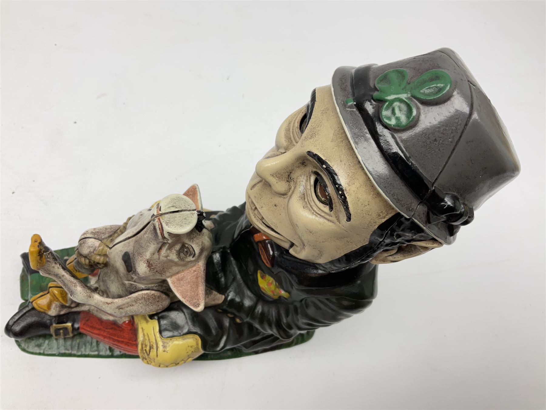 Late 19th century cast-iron mechanical money bank 'Paddy and the Pig' by J & E Stevens; patented 8th - Image 3 of 10