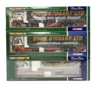 Corgi Eddie Stobart - three lorries; limited edition CC12802 Scania T-Cab Bulk Tipper; limited editi