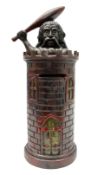 Late 19th century cast-iron mechanical money bank 'Giant in Tower' by John Harper & Co; reg.no.19684