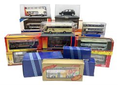 Collection of die-cast buses including Britbus