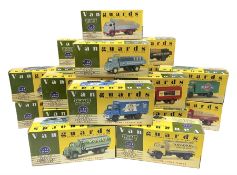 Nineteen Lledo Vanguards 1:64 scale 1950's-1960's Classic Commercial Vehicles die-cast models