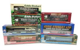 Corgi Eddie Stobart - Hauliers of Renown CC19904 Curtainside Trailer; two limited edition Scania R C