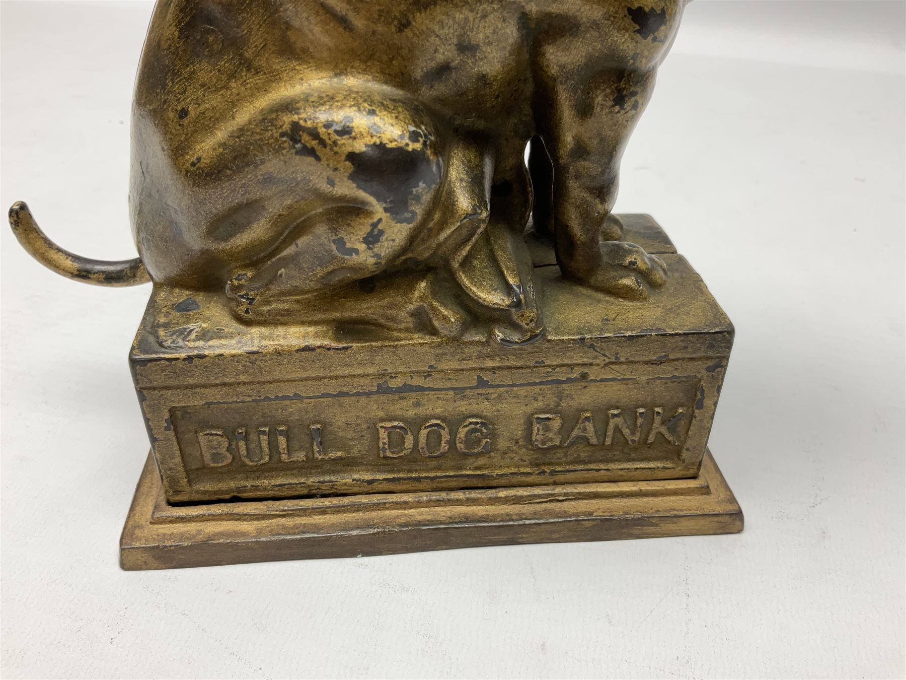 Late 19th century cast-iron mechanical money bank 'Bulldog Bank' by J & E Stevens with coin-on-nose - Image 5 of 8